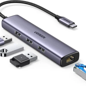 UGREEN USB-C 3-Port Ethernet Hub CM475