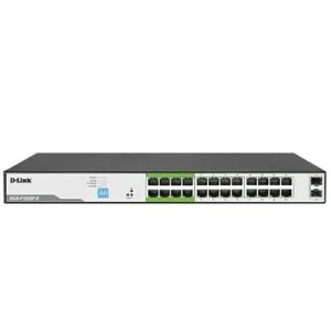D-Link 24-Port Gigabit Unmanaged PoE Switch + 2 SFP Uplink Ports – DGS-F1024P
