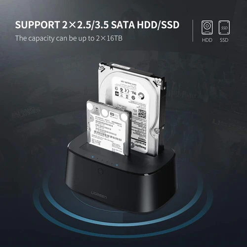 UGREEN USB 3.0 to SATA Dual-Bay Hard Drive Duplicator/Cloner EU - Image 3